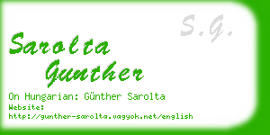 sarolta gunther business card